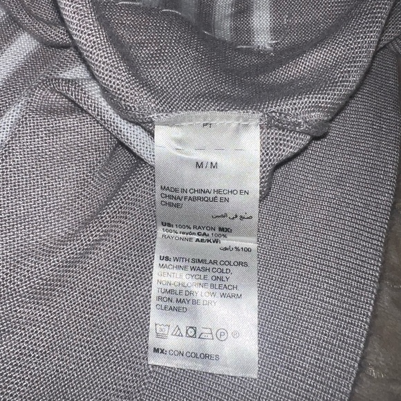 Soma Cardigan Duster Lounge Sweater Gray White Stripe Long Tunic Length M - Picture 4 of 4